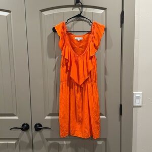 Amanda Uprichard Medium Silk Dress Red strappy ladder back sleeveless